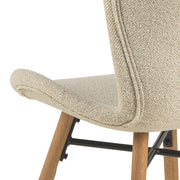 Batilda Dining Chairs with Cream Fabric and Oak Set of 2 