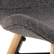 Batilda Dining Chairs with Grey Fabric and Oak Set of 2 