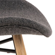 Batilda Dining Chairs with Grey Fabric and Oak Set of 2 