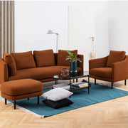 Bayonne Oval Coffee Table with Smoked Glass Top 