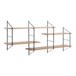 Belfast Wall Unit with 4 Shelves in Oak 