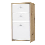 Best Chest Storage Cabinet 2 Drawers 1 Door in Artisan Oak/White 