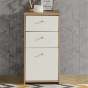Best Chest Storage Cabinet 2 Drawers 1 Door in Artisan Oak/White 