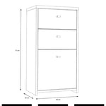 Best Chest Storage Cabinet 2 Drawers 1 Door in Artisan Oak/White 