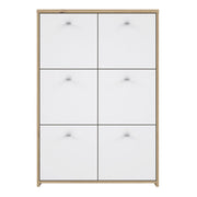Best Chest Storage Cabinet with 6 Doors in Artisan Oak/White 