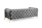Bexley Chesterfield Sofa - Grey 3 Seater 