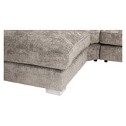 Bishop Fullback Truffle Velvet Fabric U Shape Corner Sofa Suite