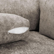 Bishop Fullback Truffle Velvet Fabric U Shape Corner Sofa Suite