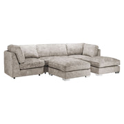 Bishop Fullback Truffle Velvet Fabric U Shape Corner Sofa Suite