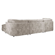 Bishop Fullback Truffle Velvet Fabric U Shape Corner Sofa Suite