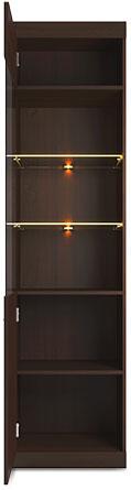 Bordo Tall Display Cabinet 02 Oak Chocolate 