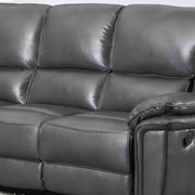 Boston Leather Aire Manuel Recliner Sofa Suite - Grey 3+2 Set 