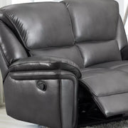 Boston Leather Aire Manuel Recliner Sofa Suite - Grey 3+2 Set 
