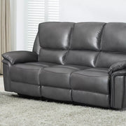 Boston Leather Aire Manuel Recliner Sofa Suite - Grey 3+1+1 Set 