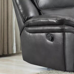 Boston Leather Aire Manuel Recliner Sofa Suite - Grey 3+1+1 Set 