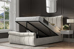 Bosworth Lt Grey Velvet King Size Bed 