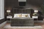 Bosworth Mid Grey Velvet King Size Bed 