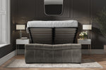 Bosworth Mid Grey Velvet King Size Bed 