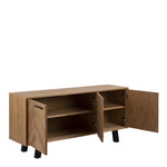 Brighton 3 Door Sideboard in Oak with Herringbone Effect 