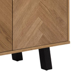 Brighton 3 Door Sideboard in Oak with Herringbone Effect 