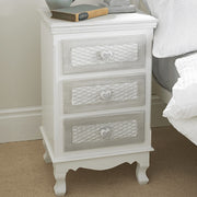Drawer Bedside White Grey