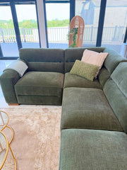 Chicago Sofa Green Modular Corner Sofa - 286 x 204 CM