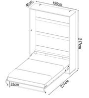 CP-01 Vertical Wall Bed Concept 140cm 