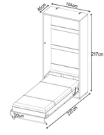 CP-03 Vertical Wall Bed Concept 90cm 