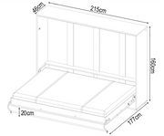 CP-04 Horizontal Wall Bed Concept 140cm 