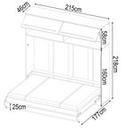 CP-04 Horizontal Wall Bed Concept 140cm with Over Bed Unit 