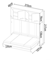 CP-05 Horizontal Wall Bed Concept 120cm with Over Bed Unit 