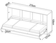 CP-06 Horizontal Wall Bed Concept 90cm 