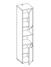 CP-08 Tall Storage Cabinet for Vertical Wall Bed Concept 