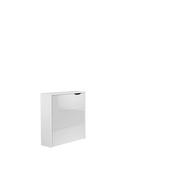 Work Concept Slim Convertible Hidden Desk 90cm [White Gloss] - White Background