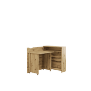 Work Concept Slim Convertible Hidden Desk 90cm [Oak Artisan] - Interior Layout 