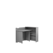 Work Concept Slim Convertible Hidden Desk 90cm [Grey] - Interior Layout