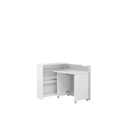 Work Concept Slim Convertible Hidden Desk 90cm [White Gloss] - Interior Layout