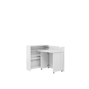 Work Concept Slim Convertible Hidden Desk 90cm [White] - Interior Layout 2