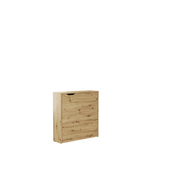 Work Concept Slim Convertible Hidden Desk 90cm [Oak Artisan] - White Background 2