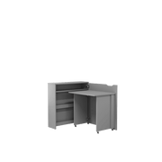Work Concept Slim Convertible Hidden Desk 90cm [Grey] - Interior Layout 2