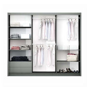 Calder 250cm Sliding Door Wardrobe White with Mirror 