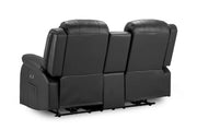 California Leather Electric Recliner Sofa - Black 2 Seater - 170 CM 