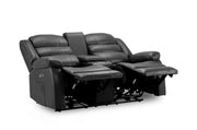California Leather Electric Recliner Sofa - Black 2 Seater - 170 CM 