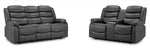 California Leather Electric Recliner Sofa - Black 3+2 Set - 189 x 170 CM 
