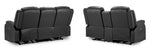 California Leather Electric Recliner Sofa - Black 3+2 Set - 189 x 170 CM 