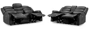 California Leather Electric Recliner Sofa - Black 3+2 Set - 189 x 170 CM 