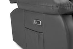 California Leather Electric Recliner Sofa - Grey 3 Seater - 189 CM 