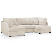 Carnaby Beige Boucle Fabric U Shape Corner Sofa