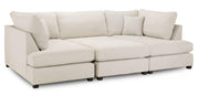 Carnaby Classic Beige Fabric U Shape Corner Sofa