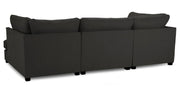 Carnaby Classic Black Fabric U Shape Corner Sofa
